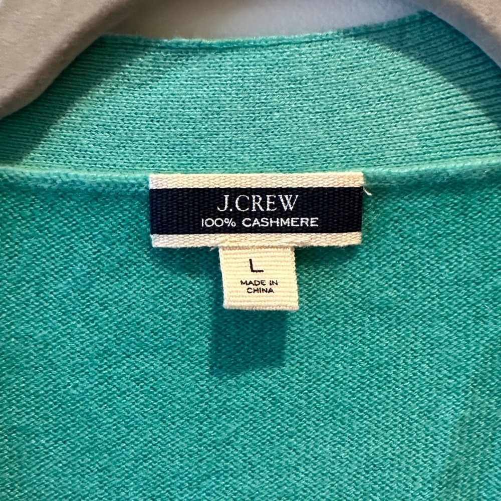 J. Crew 100% Cashmere Button-Up Cardigan size Large - Picture 6 of 6